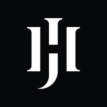 letter hj initial logo design