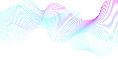 Abstract blue blend digital wave lines and technology background. Minimal carve wavy white and blue flowing wave lines and glowing moving lines. Futuristic technology and sound wave lines background.