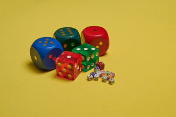 Assorted Dice: Various Sizes and Shapes for Gaming and Probability