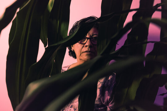 Portrait of older latin woman
