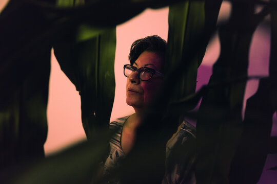 Portrait of older latin woman