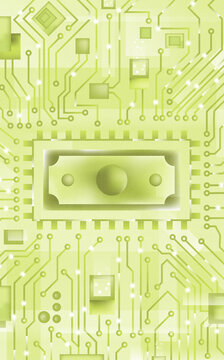Digital money, contactless payment, ai technology 