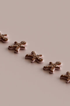 a row of gingerbread cookies