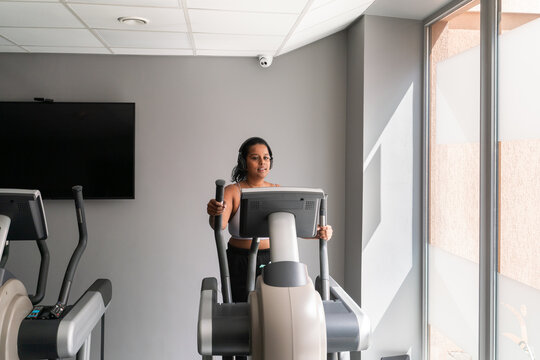 Plus Size Woman Work Out In The Gym