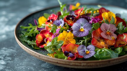 Obraz na płótnie Canvas Bowl Filled With Colorful Flowers