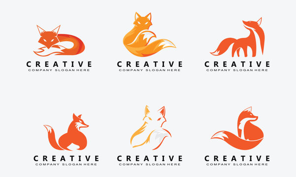 wolf animal vector icon symbol, fox logo Vector