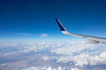 Airplane window view