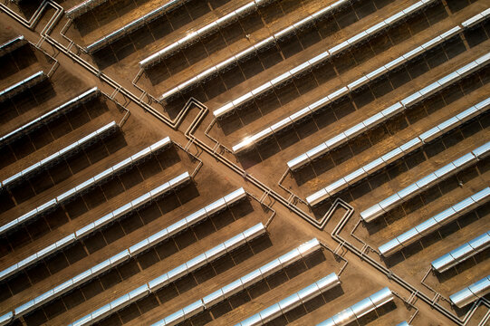 Energy transition in the Anthropocene - abstract overhead aerial view