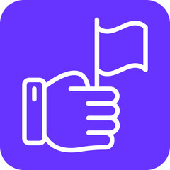 Holding Flag Icon Style