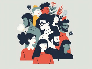 Illustrated Diversity and Inclusivity Community Concept