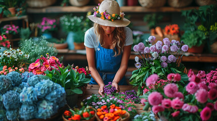 A colorful day picking the most beautiful flowers