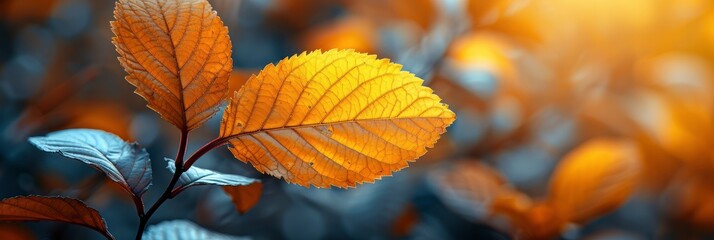 Autumn Yellow Leaf Closeup Bright Orange, HD, Background Wallpaper, Desktop Wallpaper