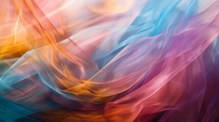 Abstract waves of color merging and separating in a rhythmic dance, painting a mesmerizing picture on a minimalist canvas.