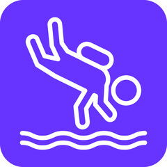 Drift Diving Icon Style