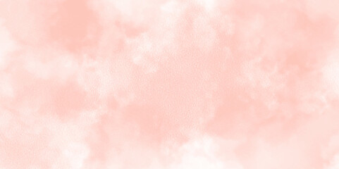 abstract pink and sky watercolor aged wall design background. summer winter day and pattern clouds backdrop pink color bright wallpaper.