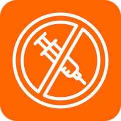 Anti Vaccination Icon Style