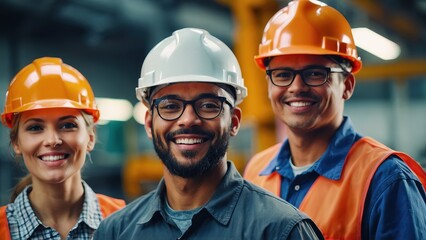Diverse Team Of Engineers In An Industry Factory