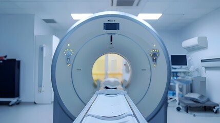 CT scan machine in hospital - obrazy, fototapety, plakaty