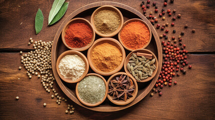 Assorted Spices on a Plate