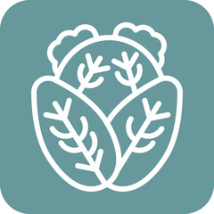 Obraz premium Cabbage Icon Style