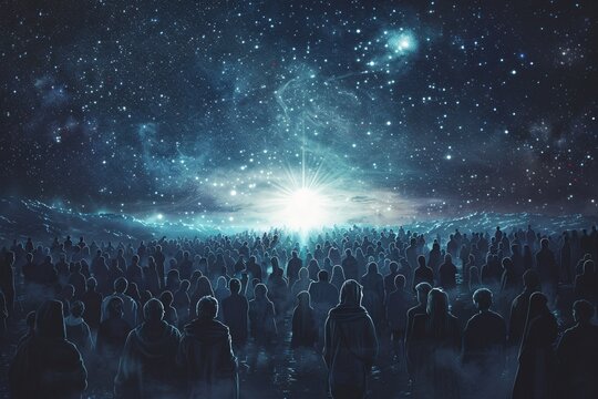 Galaxy Gathering A Celestial Concert of Cosmic Creatures Generative AI