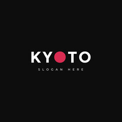 kyoto city japan logo design graphic vector