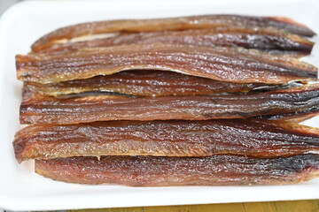 Korea traditional food. Half-dried Saury