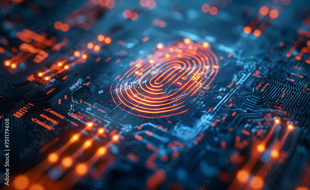Poster secure connection: ssl certificate on blue circuit board