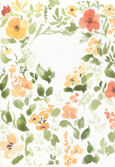 Watercolor floral background 