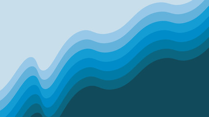 Blue paper cut abstract background vector image for backdrop or presentation