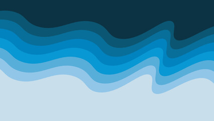 Blue paper cut abstract background vector image for backdrop or presentation