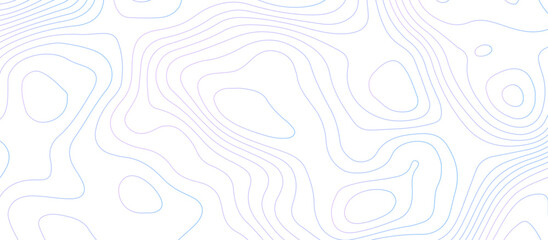 Abstract background with topographic contours map .white wave paper and geographic gradient line abstract background .vector illustration of topographic line contour map design .