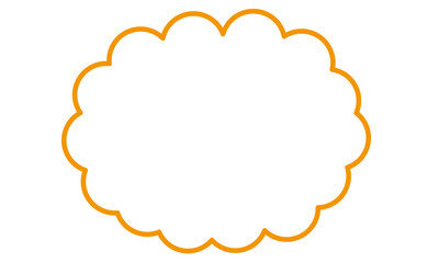 雲吹き出し　もこもこ