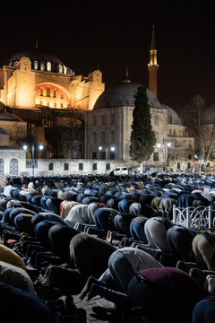 People praying at the Mosque.