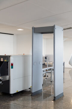 Airport security checkpoint.