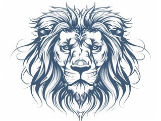 Lion head tattoo style