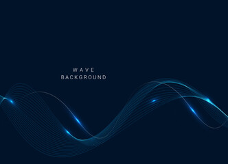 Abstract color wave lines elegant vector illustration background
