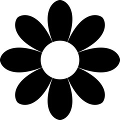black and white flower
