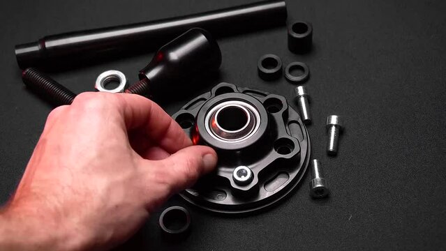 sports car lathe custom gear shift assembly bolt tightening by hand