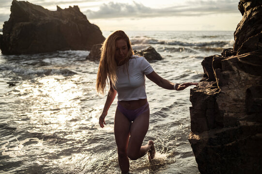 Self-discovery of a woman connecting with nature