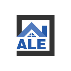 ALE letter logo design on white background. ALE logo. ALE creative initials letter Monogram logo icon concept. ALE letter design