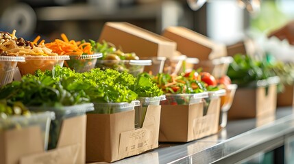 Fresh Produce in Natural Lighting and Earthy Colors, To showcase the variety and freshness of healthy food options available at a supermarket, - obrazy, fototapety, plakaty