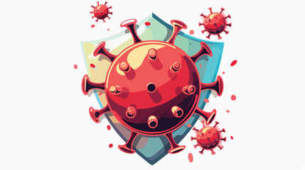 Badge antivirus symbol isolated on white background.