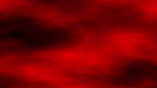 Simulation of black clouds moving in red sky