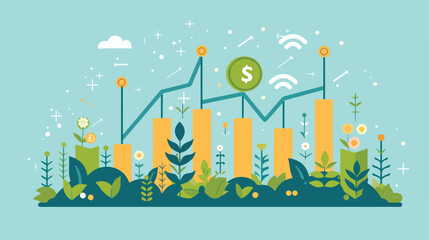 Business Growth Flat Vector
