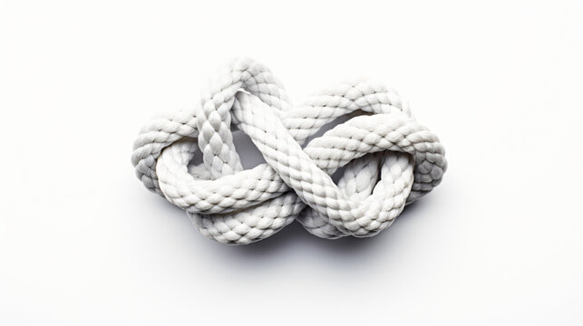 Gordian knot on a white background the concept