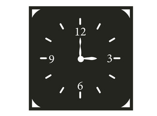 Modern vector wall clock design with geometric elements and vibrant colors. Clean, futuristic aesthetic suitable for digital and print applications. Timeless addition to any graphic project.