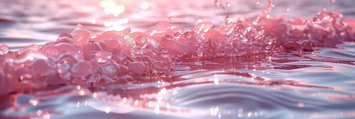Closeup Pink Transparent Clear Calm Water, HD, Background Wallpaper, Desktop Wallpaper