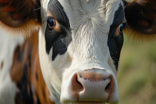Nahaufnahme vom Gesicht einer Kuh 