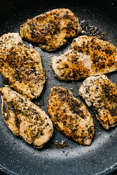 Frying Italian Seasoned Chicken Breasts